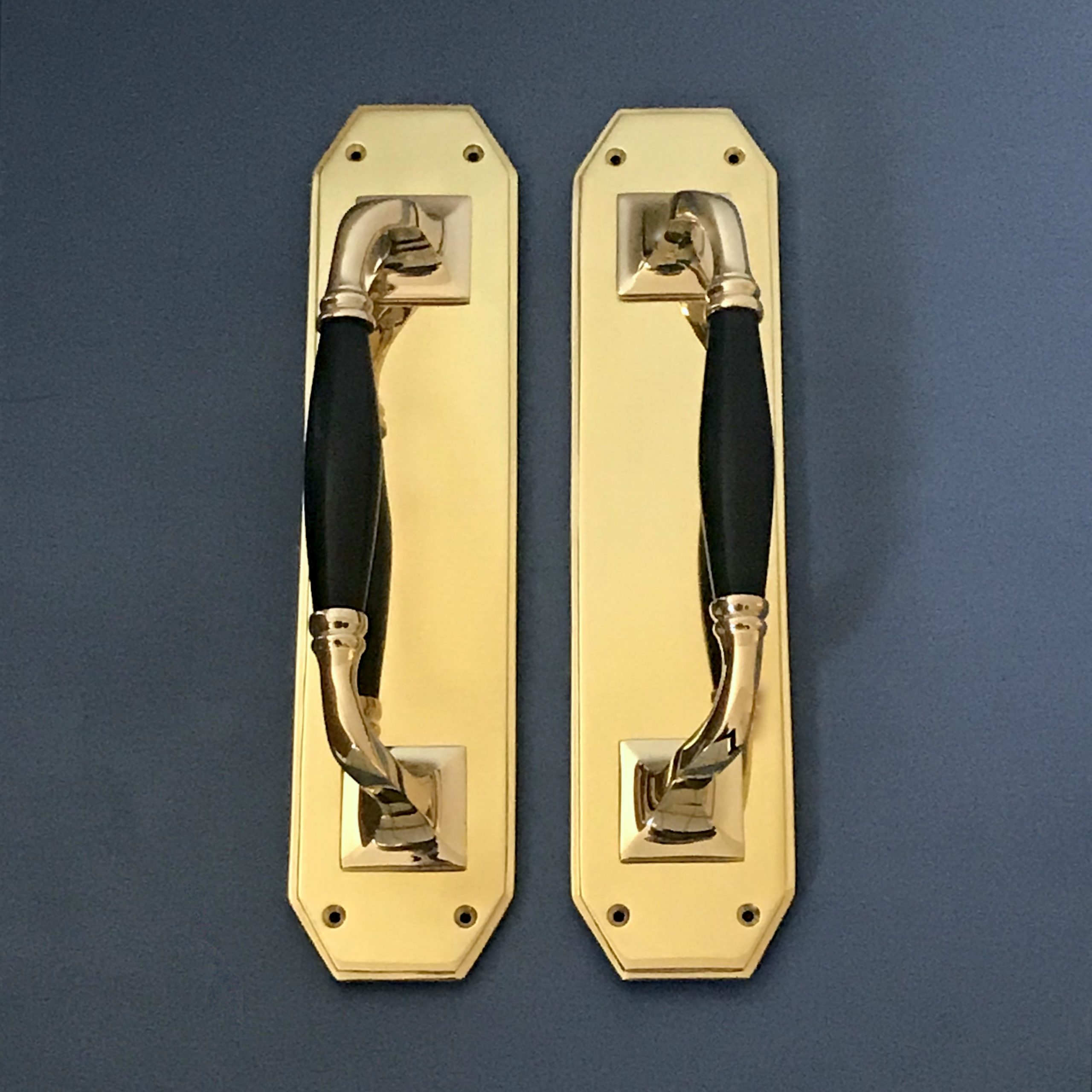 Ritz 12" Art Deco Black Wood Pull Handles Period Home Fittings